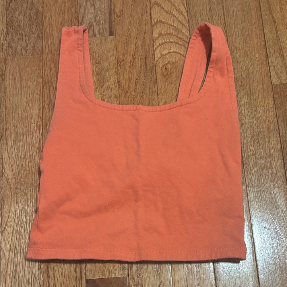 Orange Sleeveless Crop Top